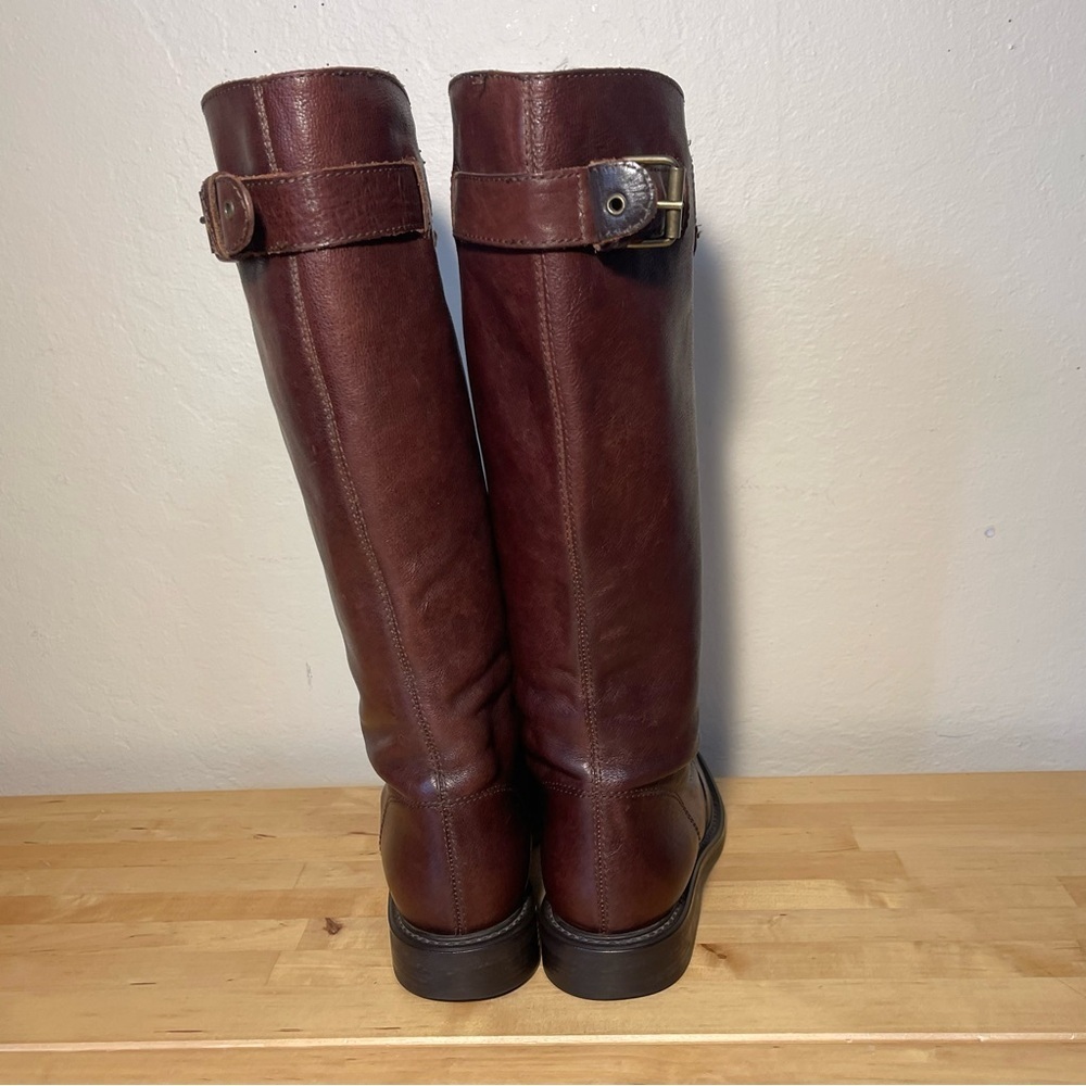 Love Moschino Love brown leather high boots - Picture 4 of 15